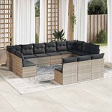  13-dijelni set vrtnih sofa poliratan s jastucima svijetlosivi | shoptok.hr