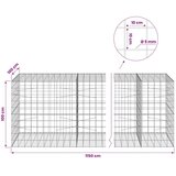  Gabion s žicom debljine 5 mm i mrežom 10x10 cm 1150x100x100 cm - 100 cm 100 cm 1150 cm | shoptok.hr