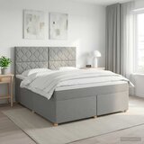  Boxspring krevet s madracem Svjetlosiva 140 x 190 cm Tkanina | shoptok.hr
