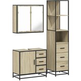 vidaXL 3-dijelni set kupaonskog namještaja boja hrasta sonome drveni | shoptok.hr