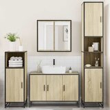  4-dijelni set kupaonskog namještaja boja hrasta sonome drveni | shoptok.hr