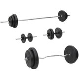 vidaXL Set dvoručnih i jednoručnih utega s pločama 90 kg Cijene
