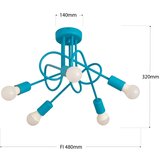  LED dečiji plafonski luster OXFORD 5xE27/15W/230V plavi | Eponuda.com