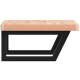 vidaXL Stenska polica za umivalnik jeklo in trdna bukovina | Shoptok.si