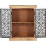  Komoda s čeličnim vratima 60x35x75 cm od masivnog drva manga | Eponuda.com
