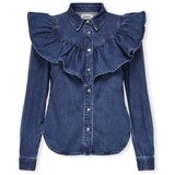 Only Topi & Bluze Noos Indigo Shirt - Dark Blue Denim Modra Cene