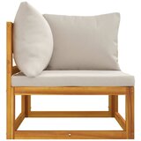  Modularna kutna sofa sa svjetlosivim jastucima od drva bagrema | shoptok.hr