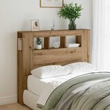  LED uzglavlje boja hrasta artisan 120x18,5x103,5 cm drveni | shoptok.hr