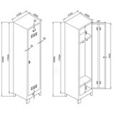 Hanah home ormarić za skladištenje Js1009Tu grei orange | ePonuda.com