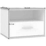 XORA Nočna Omarica Tess, Bela, Barva Hrasta | Shoptok.si