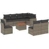  9-dijelni set vrtnih sofa od poliratana s jastucima sivi | shoptok.hr