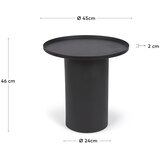 Kave Home Metalni okrugao pomoćni stol ø 45 cm Fleksa – | shoptok.hr