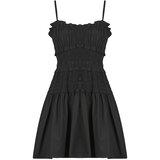 Michael Kors Kratke obleke POPLIN SMOCKED MINI DRESS Črna Cene
