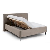 Meise Möbel Sivorjava oblazinjena zakonska postelja s prostorom za shranjevanje z letvenim dnom 180x200 cm Lando – | Shoptok.si