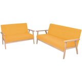  2-dijelna garnitura od tkanine žuta | shoptok.hr