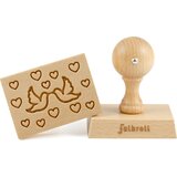 folkroll Heart Doves pečat za piškote, 70 x 50 mm | Shoptok.si