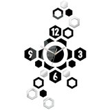 Moderna stenska ura HEXAGON NH018 (samolepilne večdelne) Cene