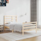 Maison Chic Posteljni okvir - Enojna postelja - Postelja za odrasle iz trdnega lesa 90x200 cm-J8731, (21762288) | Shoptok.si