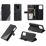 Preklopna torbica (WLGO-Lines) za Xiaomi Redmi 12C, črna