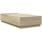 Okvir za krevet boja hrasta 90 x 190 cm od konstruiranog drva | shoptok.hr
