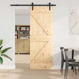  Klizna vrata NARVIK Prirodna i crna 70 x 210 cm (152 5 cm) | shoptok.hr