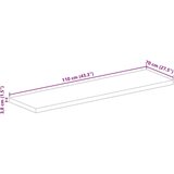Stolna Mizna plošča 110x70x3,8 cm pravokotna trden mangov les | Shoptok.si