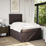 vidaXL Box spring postelja z vzmetnico temno rjava 120x190 cm blago, (21309010) | Shoptok.si