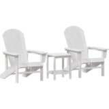 vidaXL 3-delni set vrtnarskega pohištva bel HDPE | Shoptok.si