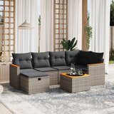 vidaXL 7-dijelni set vrtnih sofa sivi od poliratana | shoptok.hr