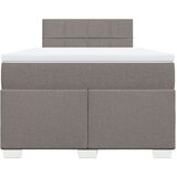 vidaXL Krevet s oprugama i madracem smeđesivi 120 x 190 cm od tkanine | shoptok.hr