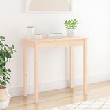 vidaXL Konzolna mizica 80x40x75 cm trdna borovina Cene