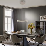 SCHÖNER WOHNEN 15570-39-LED luster na sajli QUILLO LED/36W/230V, prečnik 60 cm, siva, sa prigušiva | Eponuda.com