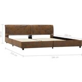  Posteljni okvir rjav iz umetnega semiš usnja 180x200 cm, (20606473) | Shoptok.si
