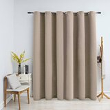 vidaXL Zatemnitvena zavesa s kovinskimi obročki bež 290x245 cm | Shoptok.si