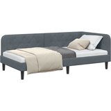  Kutni okvir kreveta Tamno siva 90 x 190 cm Baršun | shoptok.hr