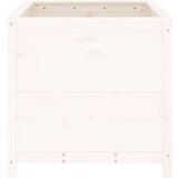 vidaXL Vrtno cvetlično korito belo 82,5x82,5x78 cm trdna borovina | Shoptok.si