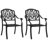  3-dijelni bistro set od lijevanog aluminija crni | shoptok.hr