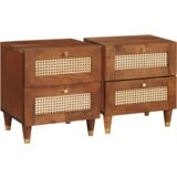 vidaXL Noćni ormarići s ladicama 2 pcs 40 x 33.5 x 46 cm | shoptok.hr