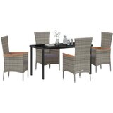  Vrtni set za objed 5 kom. Siva Čelik s prahom premazan | shoptok.hr