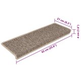  Samoljepljivi otirači za stepenice 15 kom 65x21x4 cm tamnobež | shoptok.hr