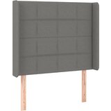 Maison Chic vzglavna omarica - nočna omarica - posteljna omarica z ušesi temno sivo 83x16x118/128 cm blago, (21712359) Cene