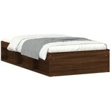 Maison Chic Posteljni okvir - Enojna postelja - Postelja za odrasle rjavi hrast 90x200 cm-J8919, (21763345) | Shoptok.si