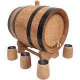  Hrastova bačva 5L + 6 čaša | shoptok.hr