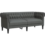 Maison Chic kavč - Sofa - Kanape dvosed Chesterfield temno siva tkanina, (21726527) Cene