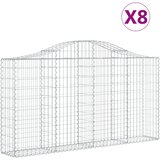  Lučne gabionske košare 8 kom 200x30x100/120cm pocinčano željezo | Eponuda.ba
