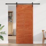 vidaXL Hlevska vrata Rjava 80 x 210 cm Trdna borovina | Shoptok.si