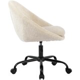 MID.YOU VRTLJIVI STOL kovina, tekstil bela, bež | Shoptok.si