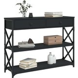  Konzolni stol crni 100 x 28 x 75 cm od konstruiranog drva | shoptok.hr