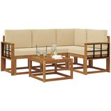  Set vanjskih sofa 5 kom. Prirodna i bež | shoptok.hr