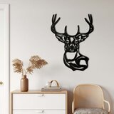 Wallxpert metalni zidni ukras 5036, glava jelena sa rogovima i vratom, 66 x 90 cm, crni | Eponuda.com